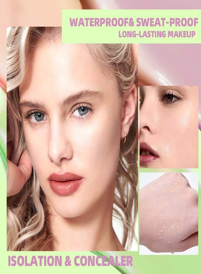 KTouler 2 Pack 3-In-1 Primer for Face Before Makeup,Hydrating One Step Color Corrector Face Primer,Tinted Sunscreen With SPF50+,Oil Control Waterproof Skin Tone Correcting and Brightening Sunscreen for Women - Image 2